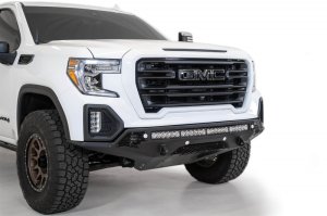 GMC Sierra 1500 Bumper - Front - Addictive Desert Designs - Stealth Fighter - Hammer Black with Satin Black panels - `19-`21